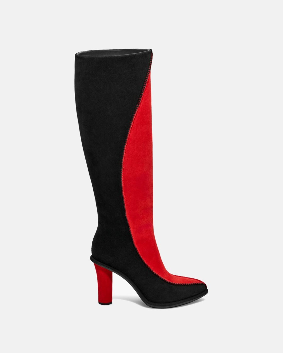 Footwear * | Ugg Tschabalala Self Fatale Heel Boot In Black/Red