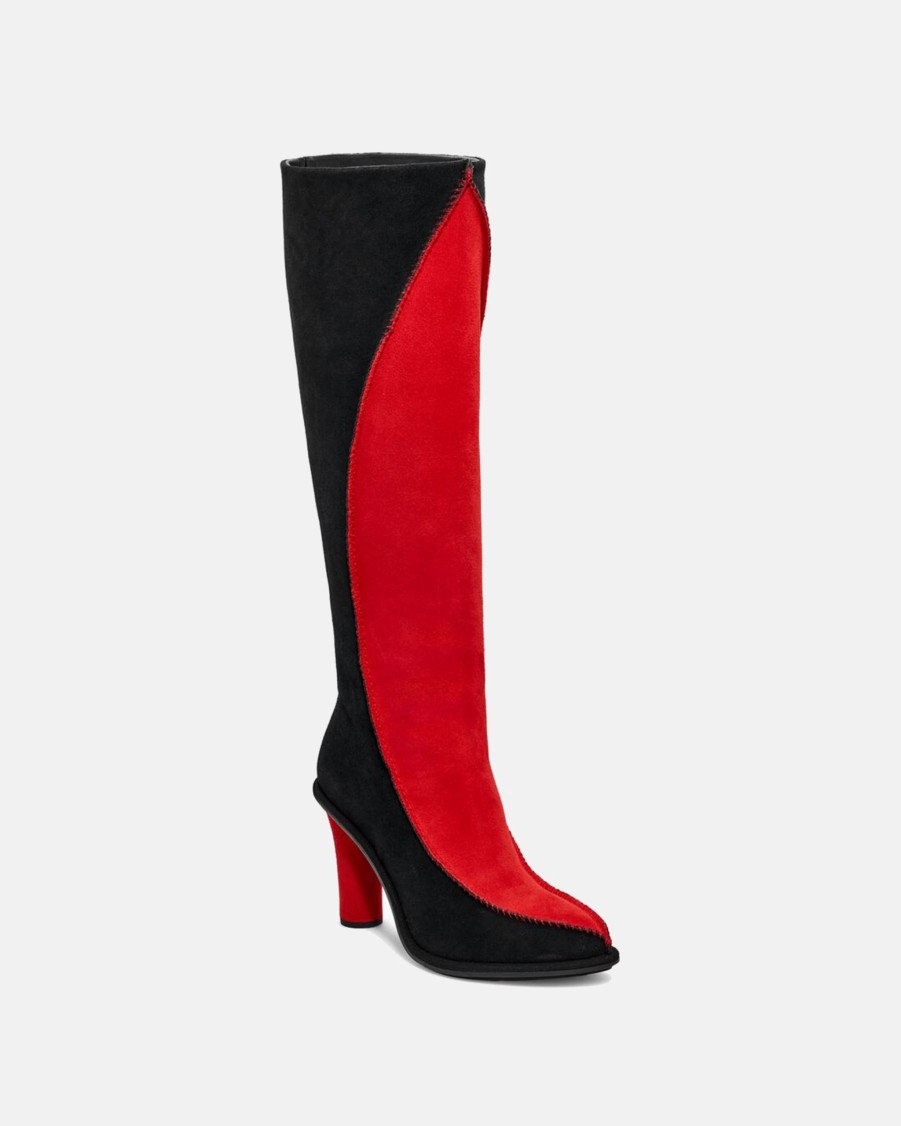 Footwear * | Ugg Tschabalala Self Fatale Heel Boot In Black/Red