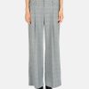 Pants * | Feng Chen Wang Double Waistband Trousers In Grey Check