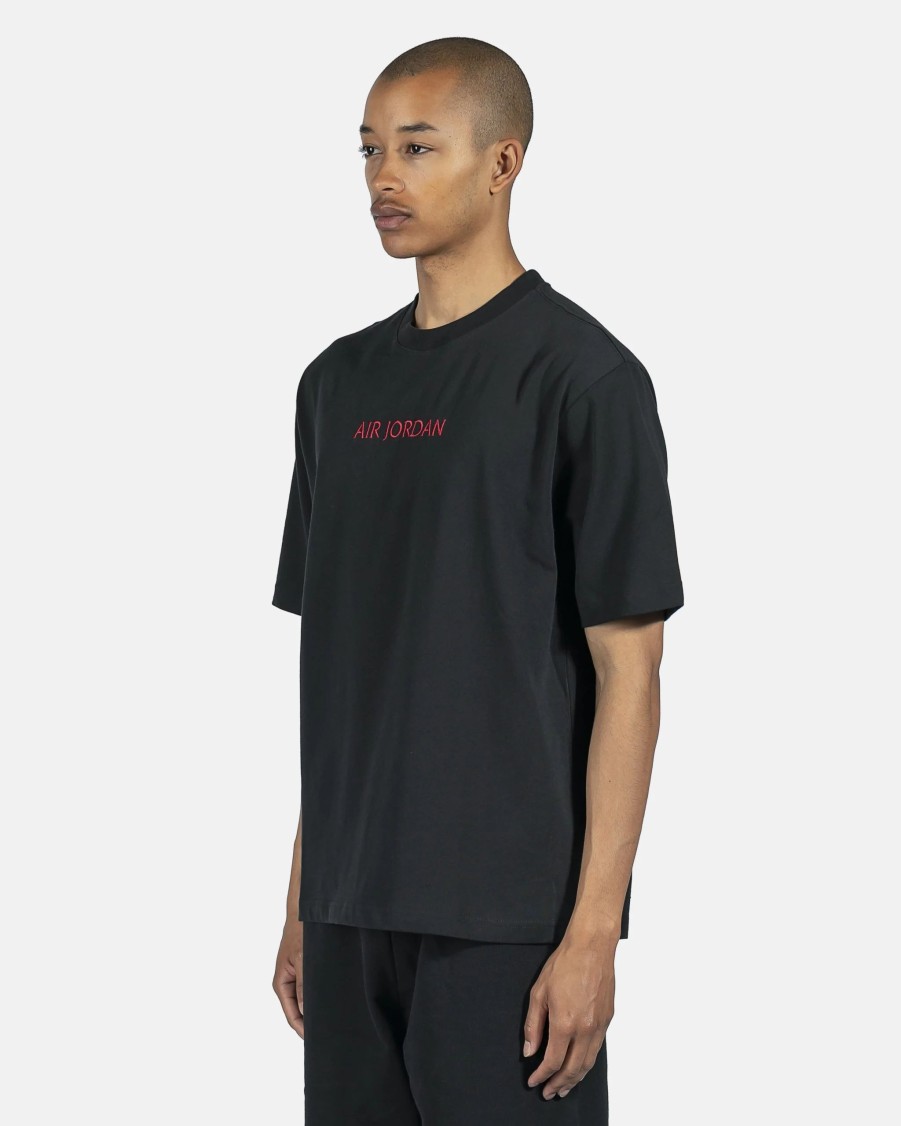 T-Shirts * | Jordan Heavyweight Structure Tee In Black/Red