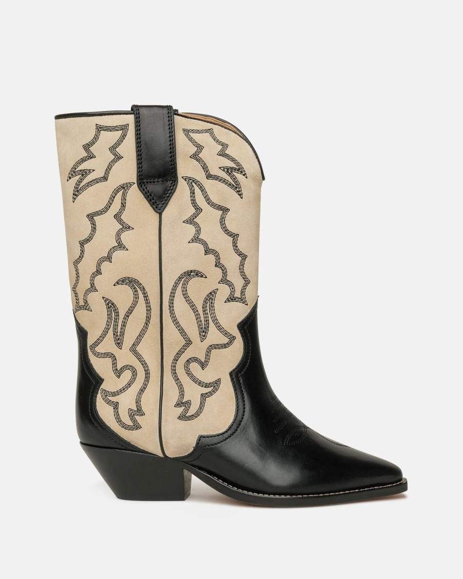 Footwear * | Isabel Marant Etoile Duerto Boots In Black/Ecru