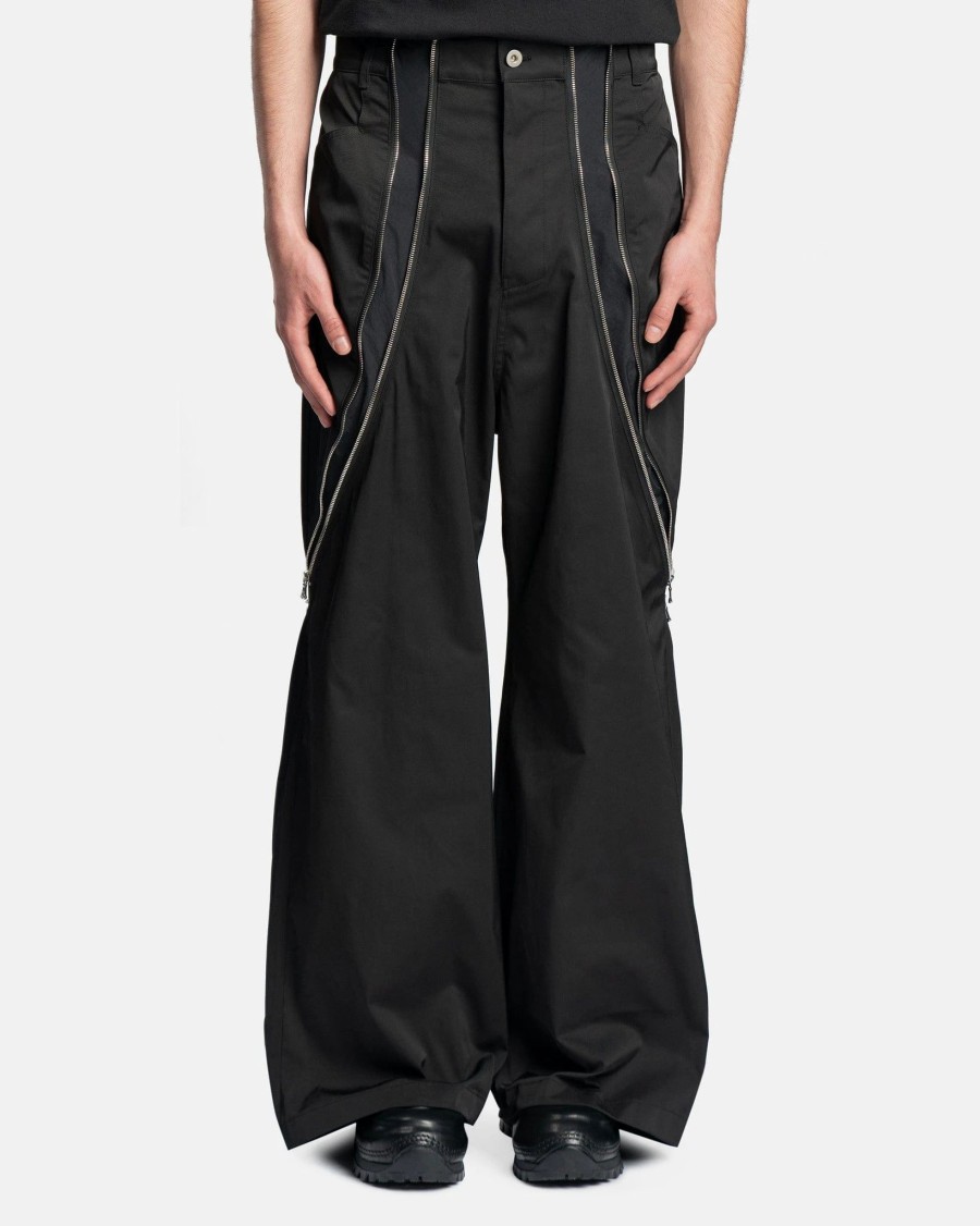 Pants * | Fffpostalservice 3-Way Zip Trouser In Black/Black