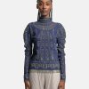 Tops * | Pleats Please Issey Miyake A-Poc Skin Turtleneck Sparkle Top In Navy