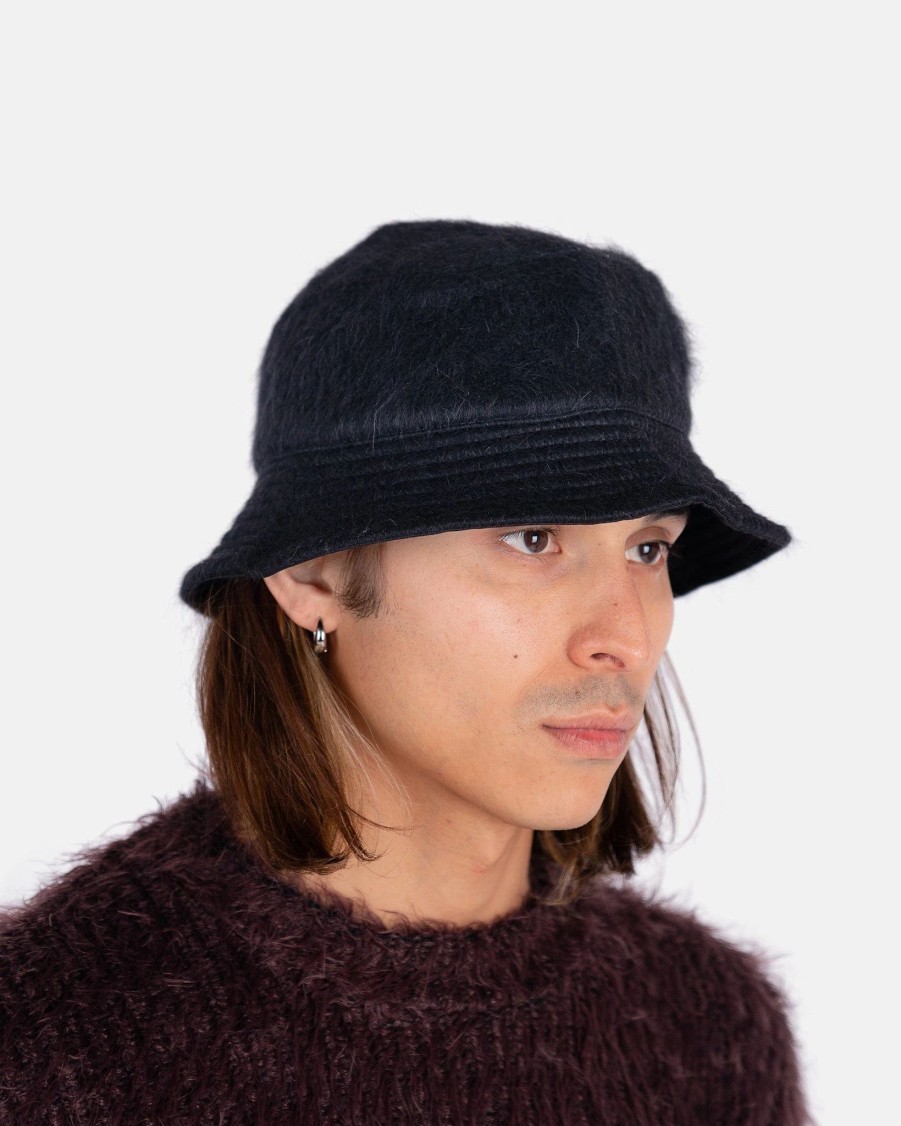 Accessories * | Our Legacy Bucket Hat In Black Mohair