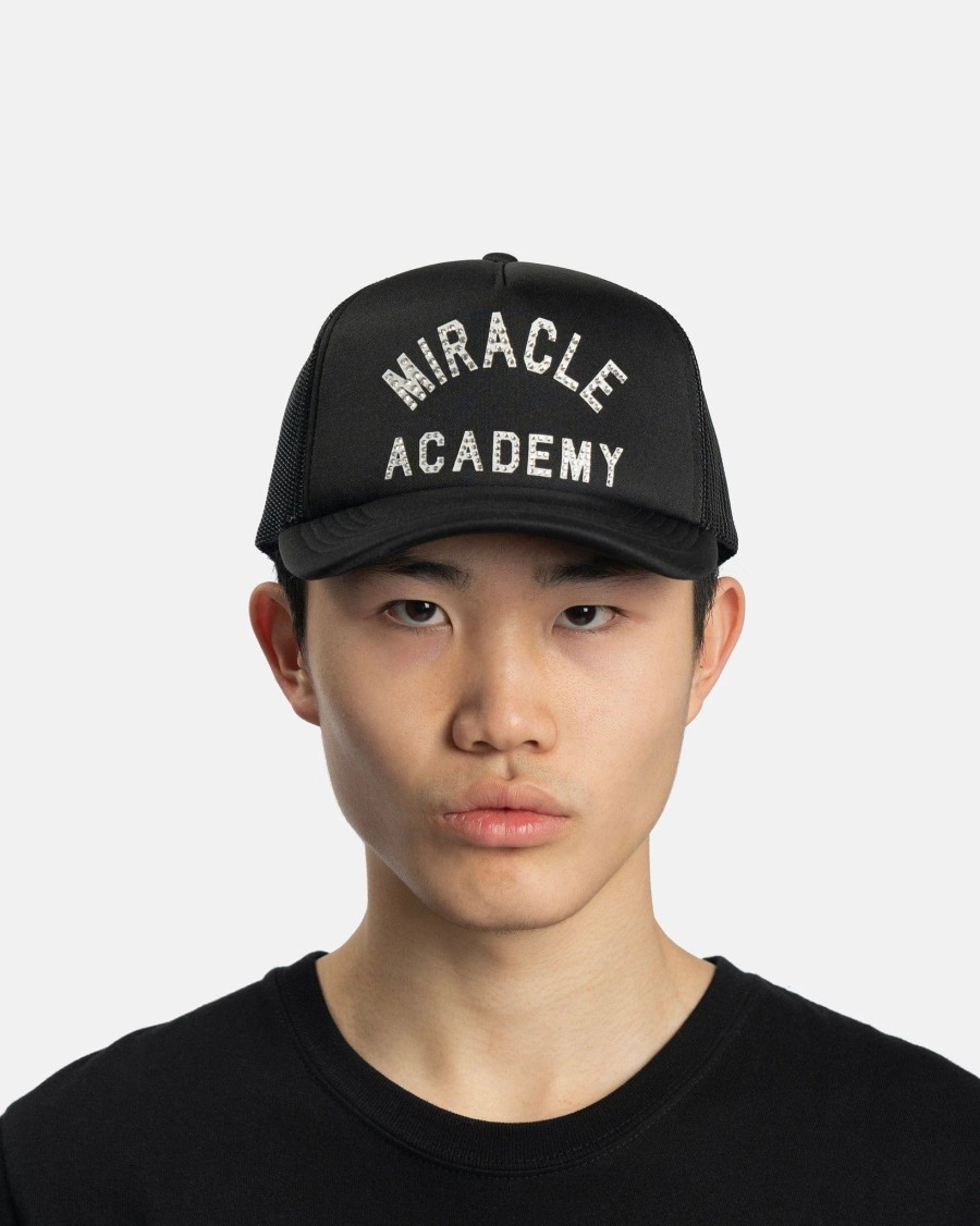 Accessories * | Nahmias Miracle Academy Foam Crystal Trucker Hat In Black/White