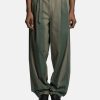 Pants * | Jiyongkim Sun-Bleached Belted Wide Trousers In Moss Green