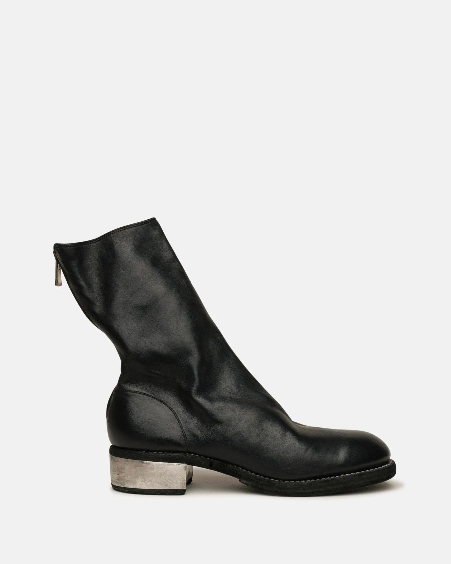 Footwear * | Guidi 788Zi Full Grain Metal Heel Boot In Black