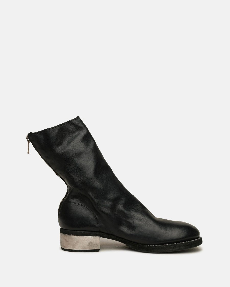 Footwear * | Guidi 788Zi Full Grain Metal Heel Boot In Black