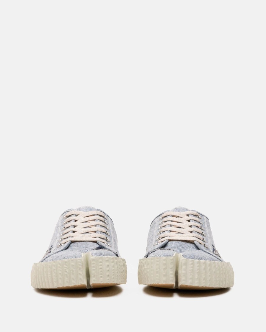 Footwear * | Maison Margiela Embroidered Tabi Sneakers In Light Blue Denim