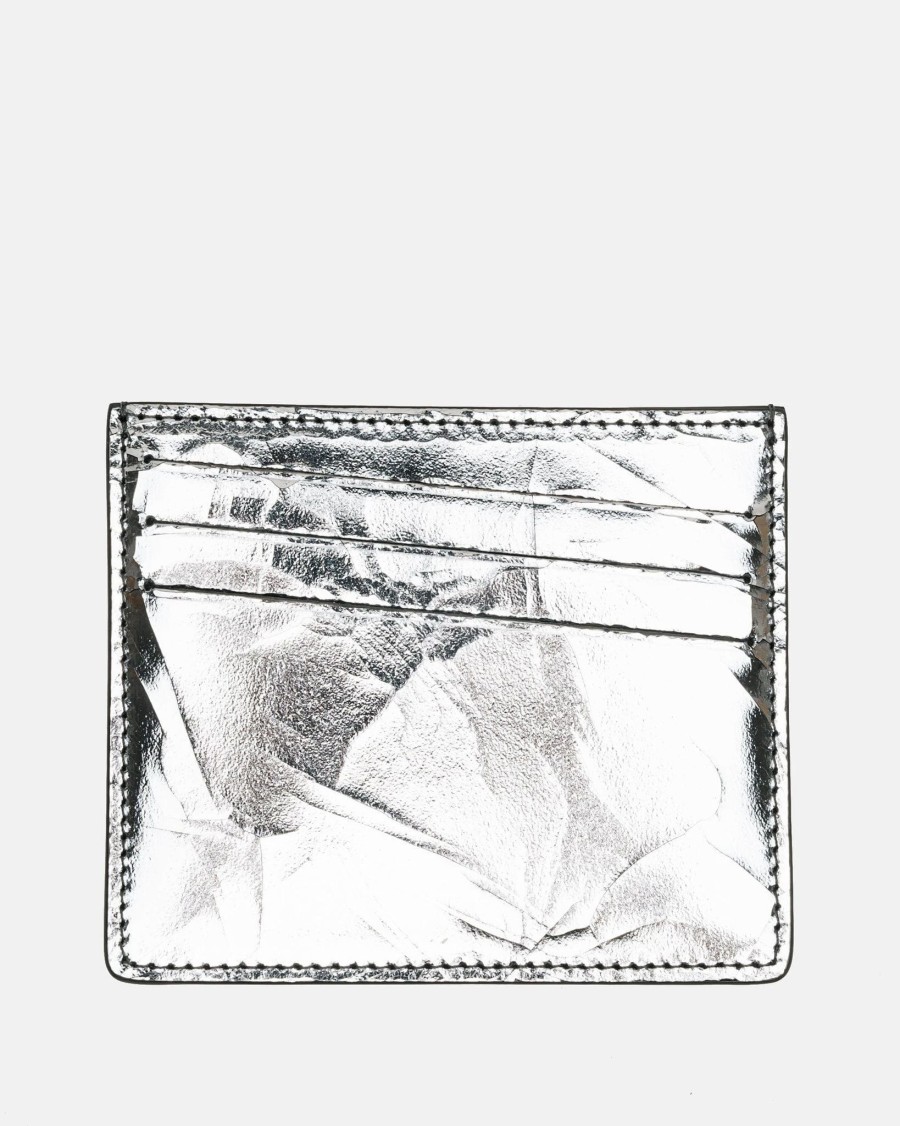 Accessories * | Maison Margiela Mirror Cardholder In Silver