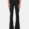 Pants * | Misbhv Monogram Flared Trousers In Black