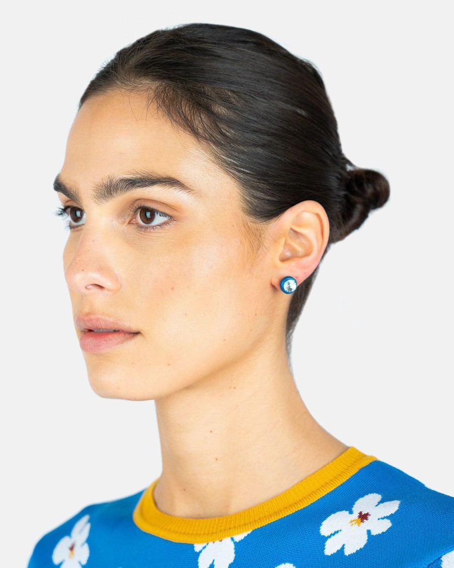 Accessories * | Marni Stud Earring In Ocean