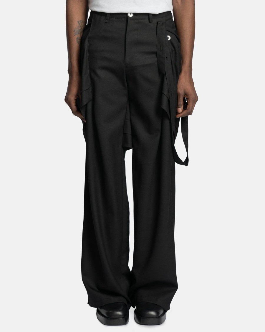 Pants * | Jiyongkim Tailored Wide Trousers In Black