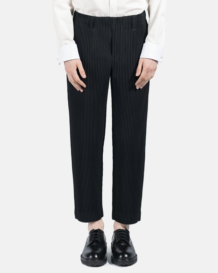 Pants * | Homme Plisse Issey Miyake Basics Pleated Trousers In Black