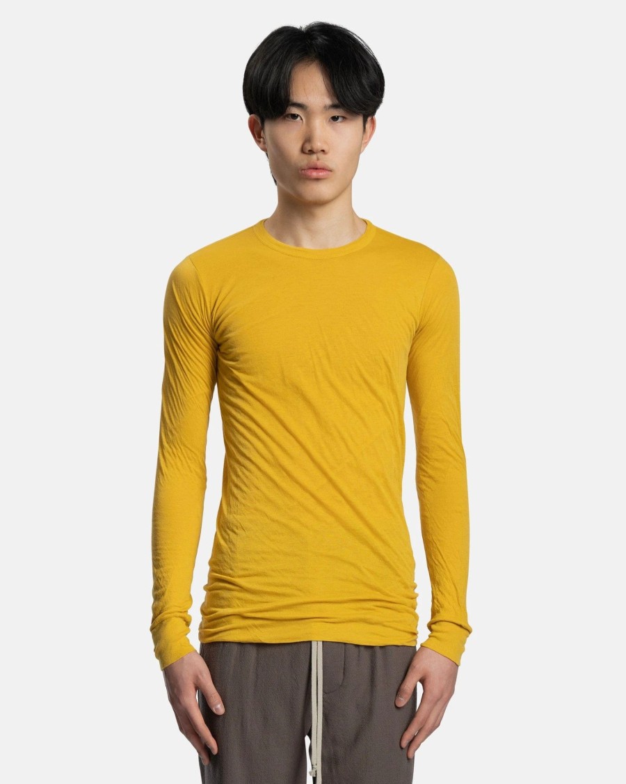 T-Shirts * | Rick Owens Double Ls T In Lemon