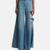 Pants * | Peter Do Ripped Wide Leg Jeans In Powder Blue