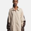 Tops * | Peter Do Combo Twisted Oversized Shirt In Muslin/Brown