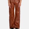 Pants * | Our Legacy Biker Trousers In Cognac Brown Leather