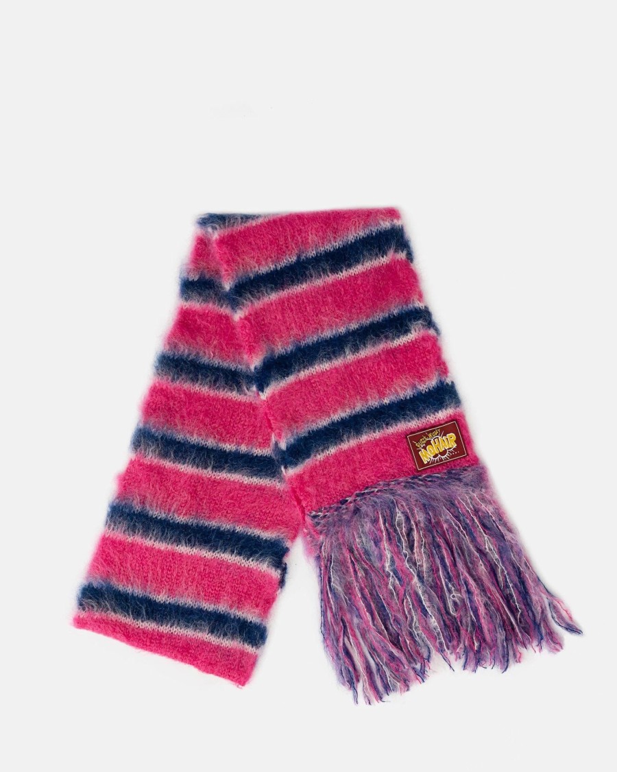 Accessories * | Marni Striped Mohair Scarf In Pink