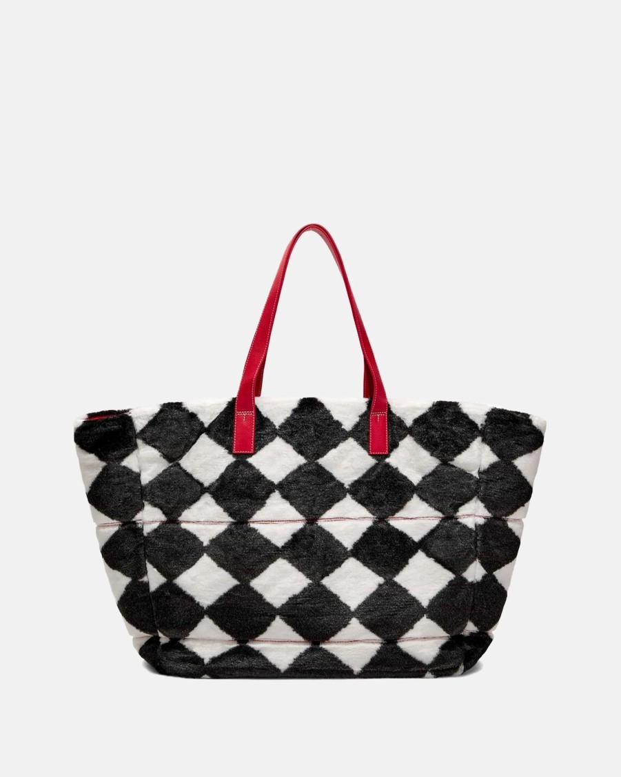 Accessories * | Ugg Tschabalala Self Diamond Tote In Black/White