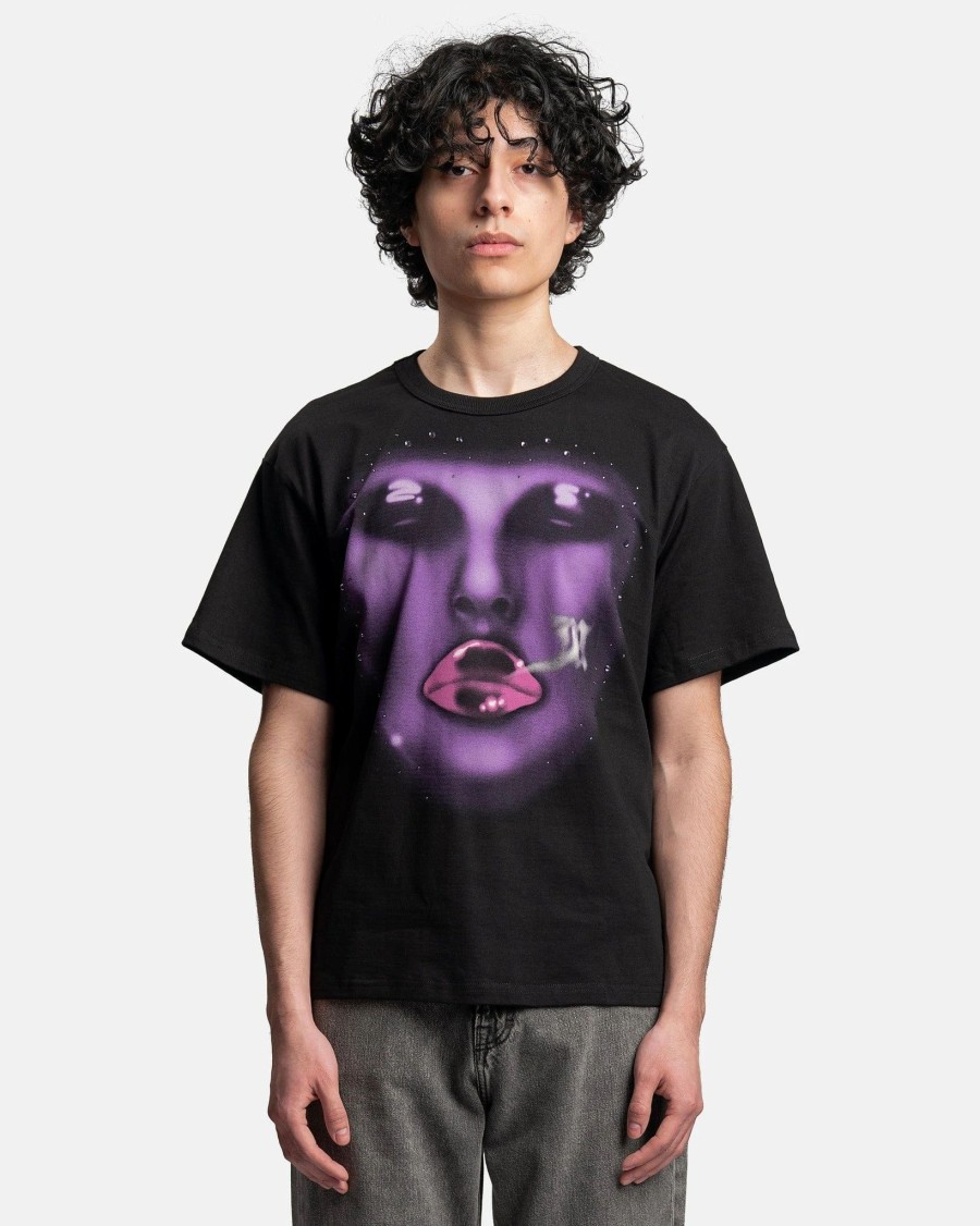 T-Shirts * | Misbhv Pink Smoke T-Shirt In Black