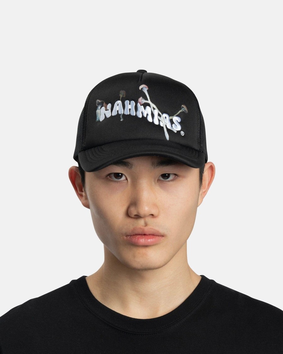 Accessories * | Nahmias Psychedelic Trucker Hat In Black