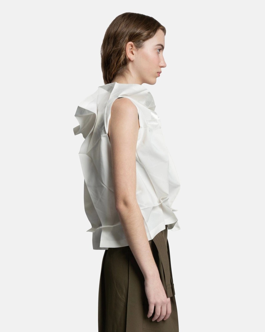 Tops * | 132 5. Issey Miyake 132 5. Standard Blouse In White/Silver