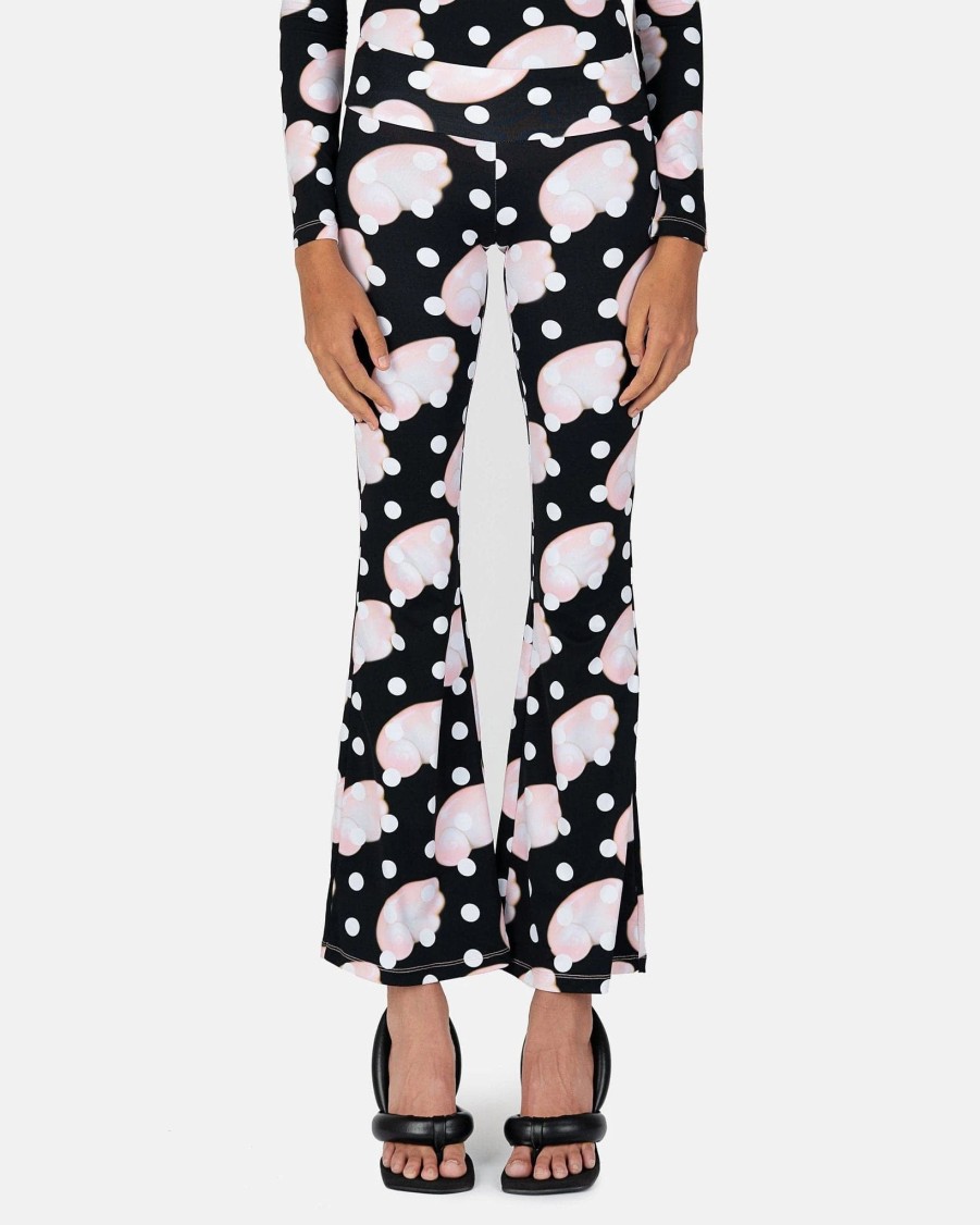 Pants * | Sandy Liang Inch Pants In Black Wing Print