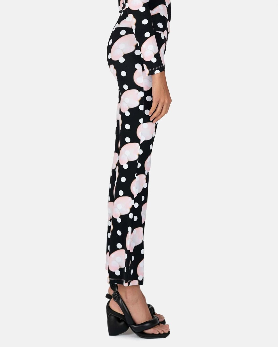 Pants * | Sandy Liang Inch Pants In Black Wing Print