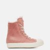 Footwear * | Rick Owens Long Hair Ramones In Dirty Pink/Milk