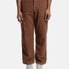 Pants * | Erl Corduroy Embossed Pants In Brown