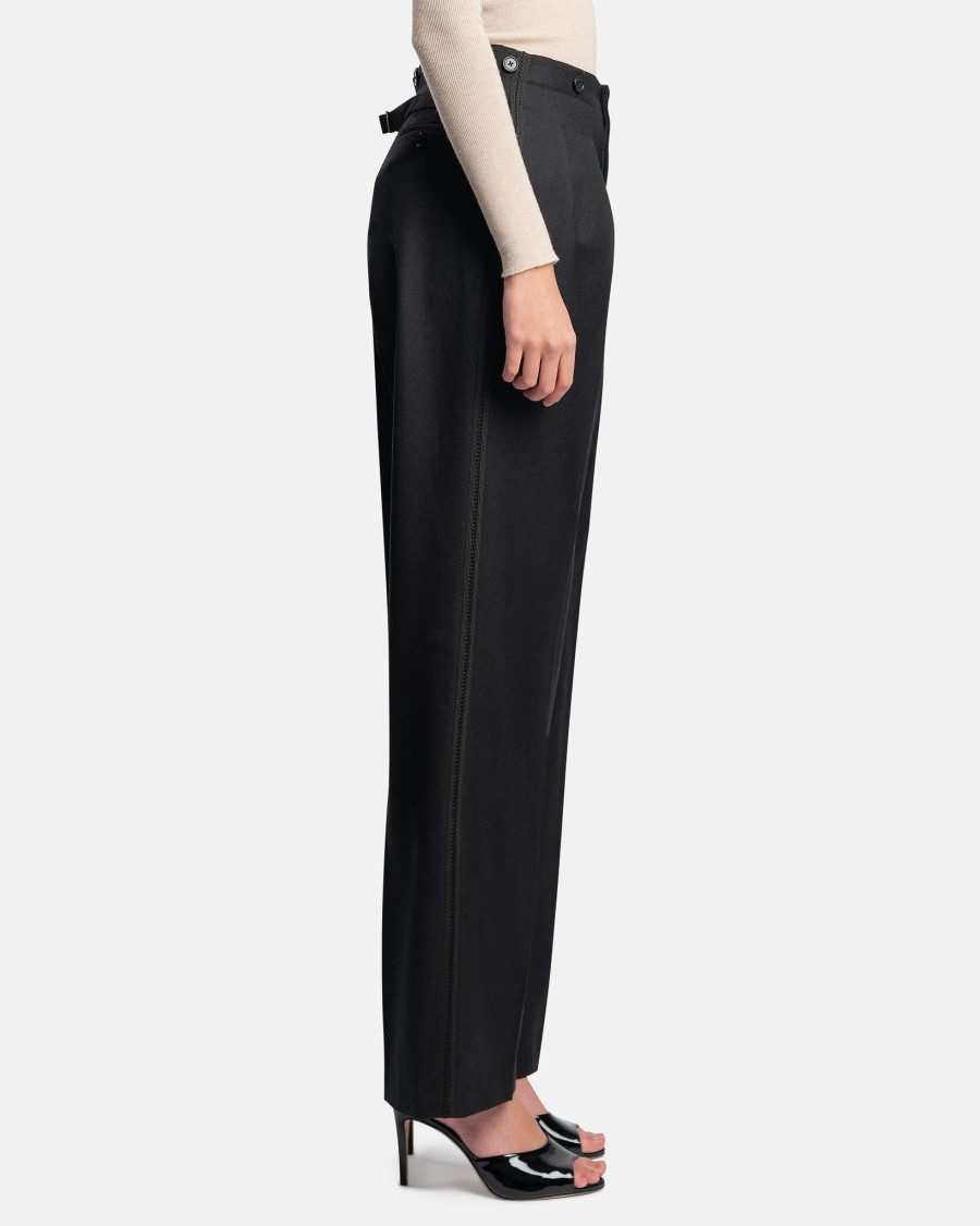 Pants * | Maison Margiela Wide Legged Trousers In Black