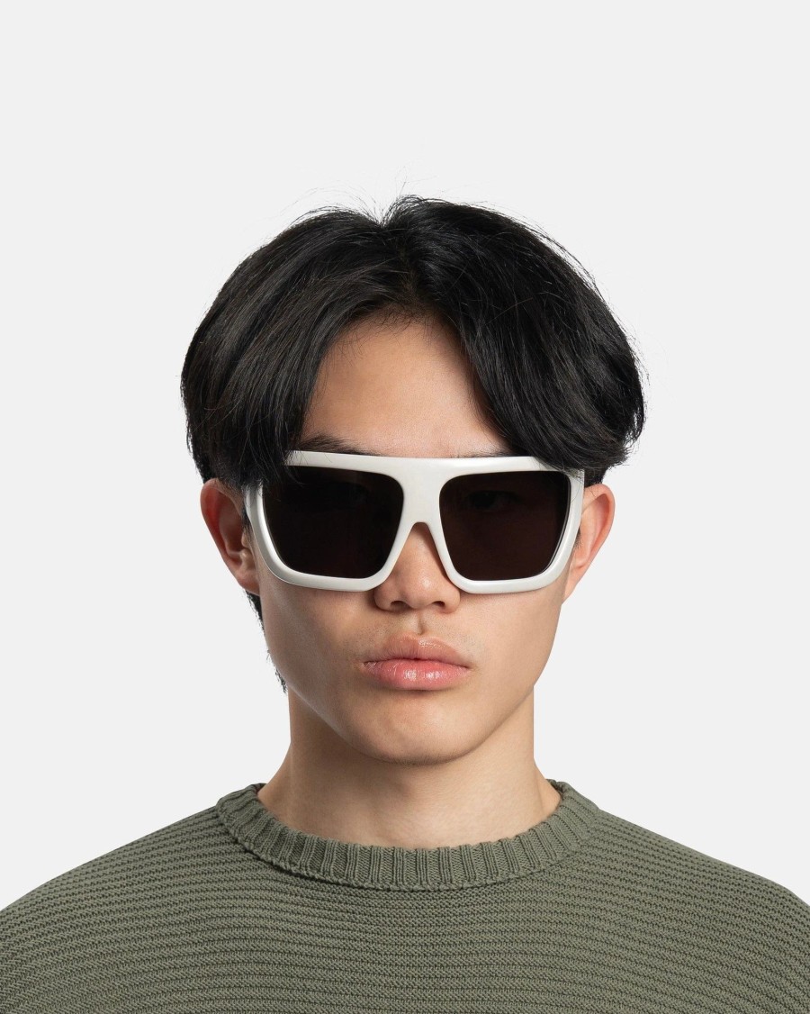 Accessories * | Rick Owens Davis Sunglasses In Pearl Temple/Black Lens