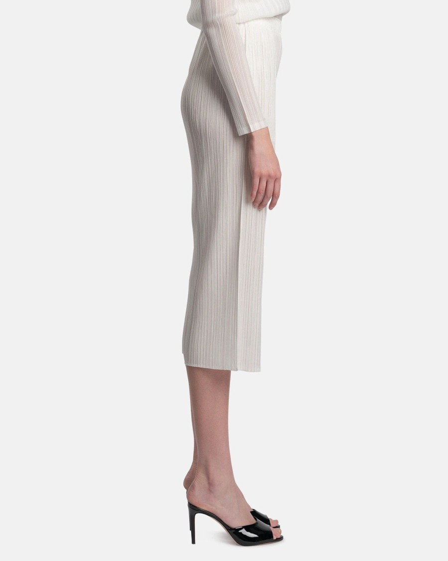 Pants * | Pleats Please Issey Miyake Sail Pants In White