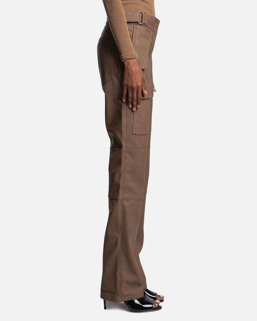 Pants * | Misbhv Women'S Vegan Leather Moto Trouser In Brown