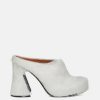 Footwear * | Marni Calf-Hair Sabot Heel In Natural White