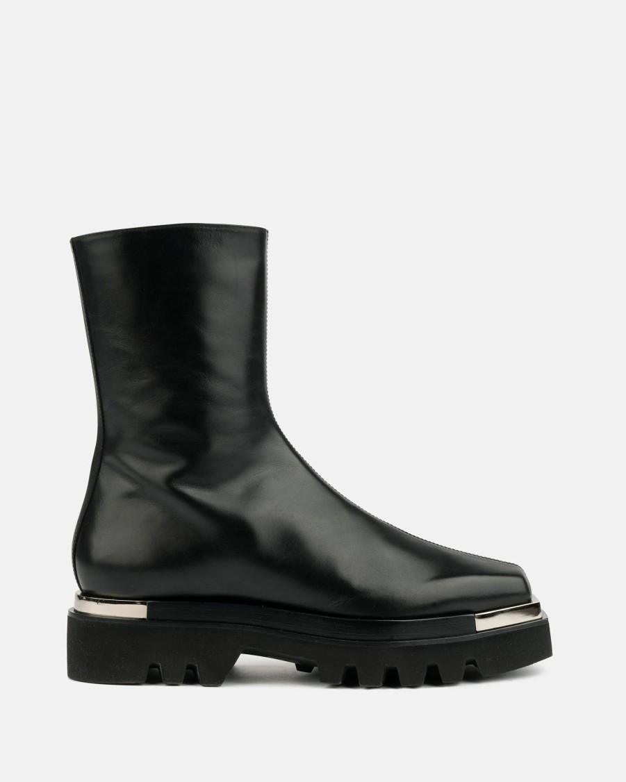 Footwear * | Peter Do Combat Boot In Black/Silver