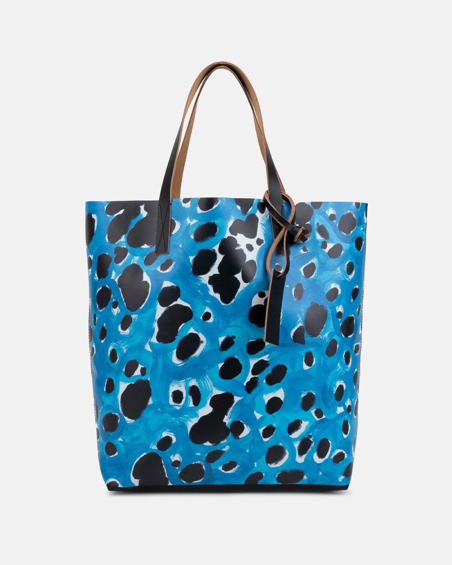 Accessories * | Marni Pop Dots Print Tribeca Bag In Blue