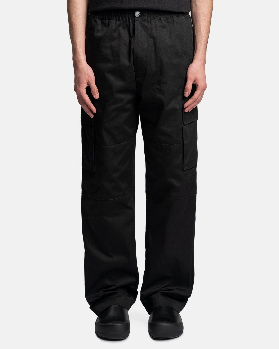 Pants * | Marni Cotton Gabardine Trousers In Black