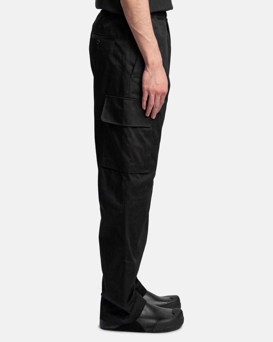 Pants * | Marni Cotton Gabardine Trousers In Black