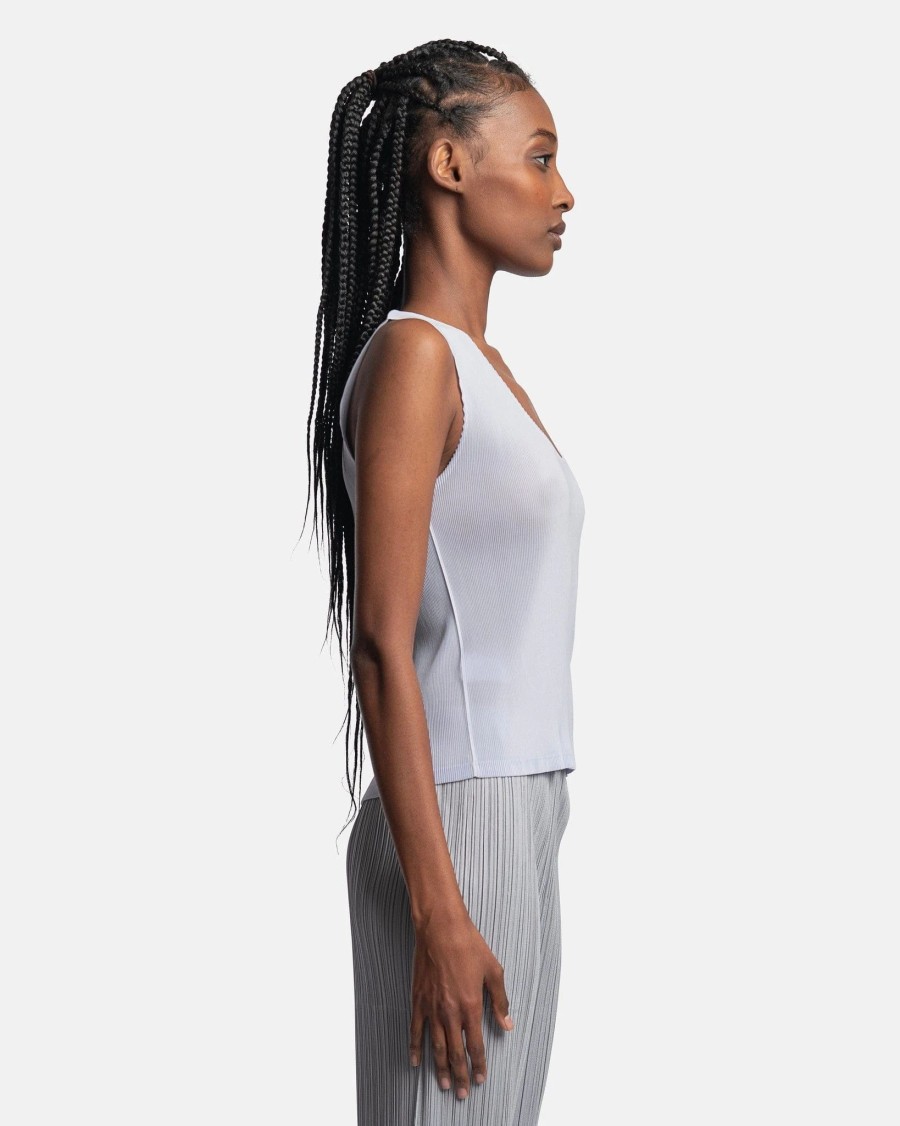 Tops * | Pleats Please Issey Miyake Mist Tank Top In Light Blue