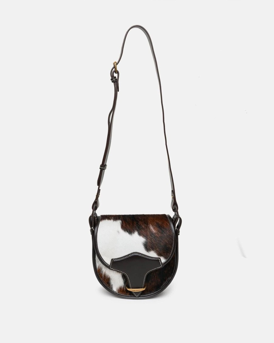 Accessories * | Isabel Marant Etoile Botsy Calf Hair Crossbody Bag In Brown