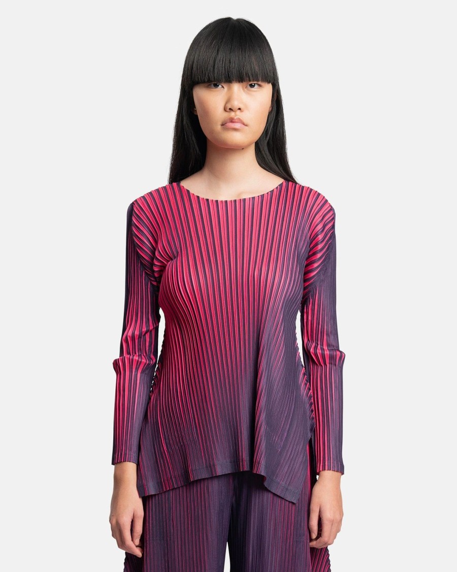 Tops * | Pleats Please Issey Miyake Alt Blinks Shirt In Neon Pink