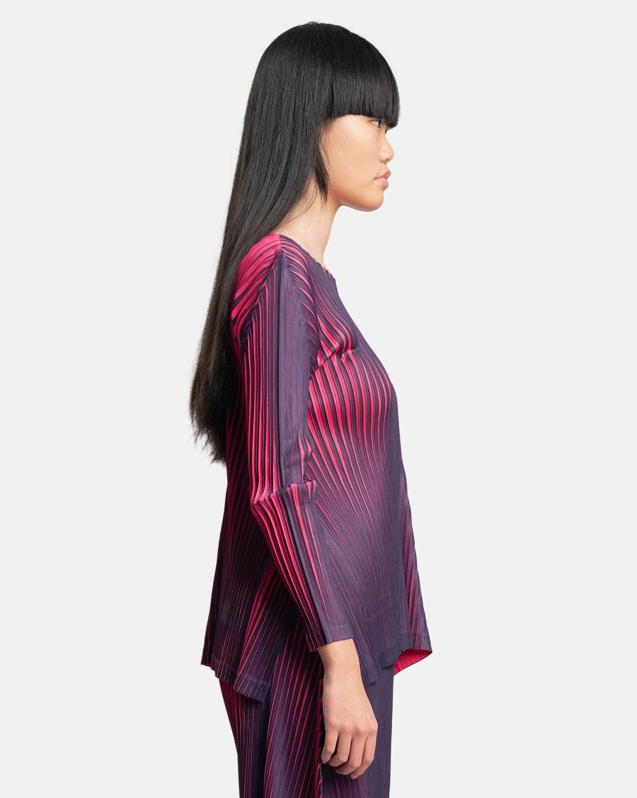 Tops * | Pleats Please Issey Miyake Alt Blinks Shirt In Neon Pink