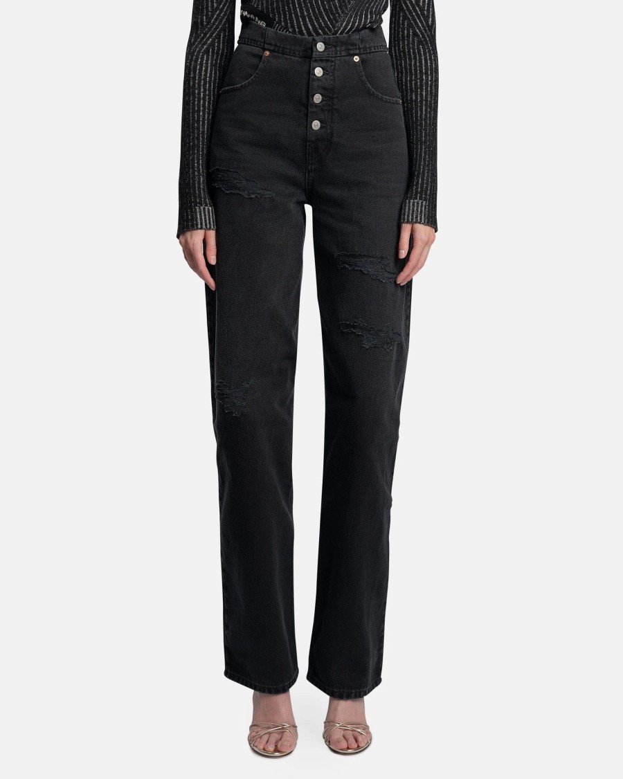 Pants * | Mm6 Maison Margiela 5 Pocket Pants In Black