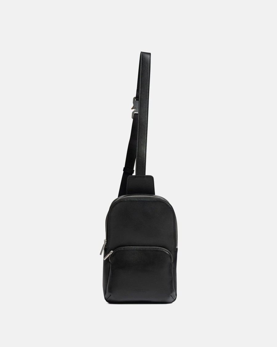 Accessories * | 1017 Alyx 9Sm Buckle Leather Small Crossbody Bag In Black