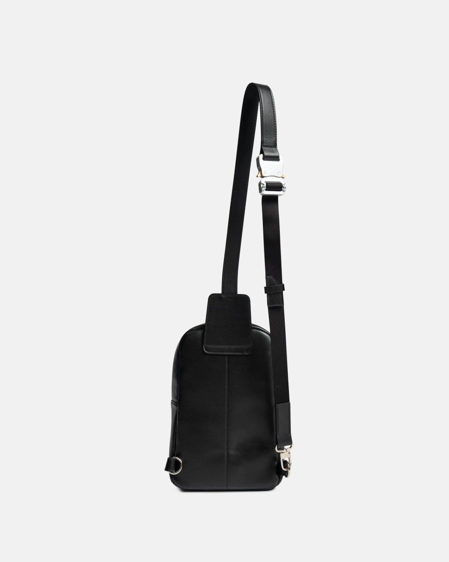 Accessories * | 1017 Alyx 9Sm Buckle Leather Small Crossbody Bag In Black