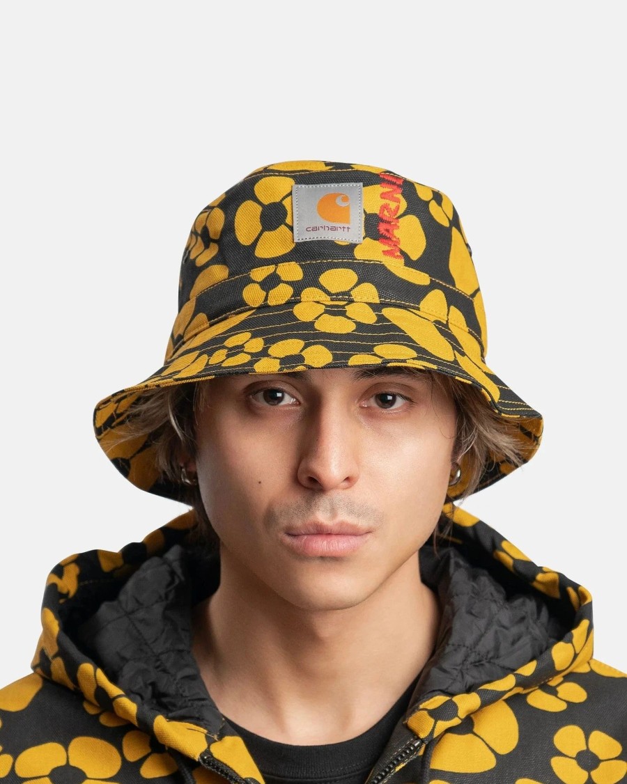 Accessories * | Marni Carhartt Wip Bucket Hat In Sunflower