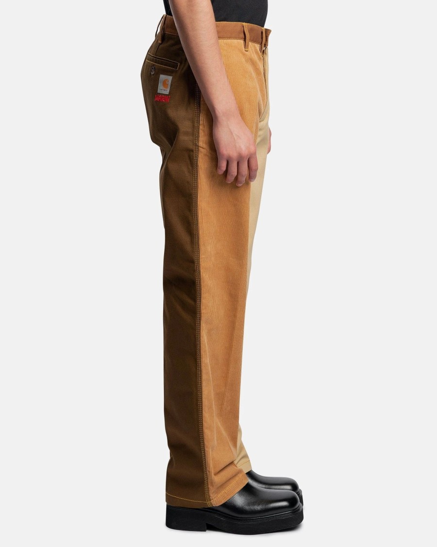 Pants * | Marni Carhartt Wip Cotton Canvas Trousers In Tobacco