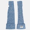 Tops * | Ganni Structured Rib Wrist Warmers In Nautical Blue